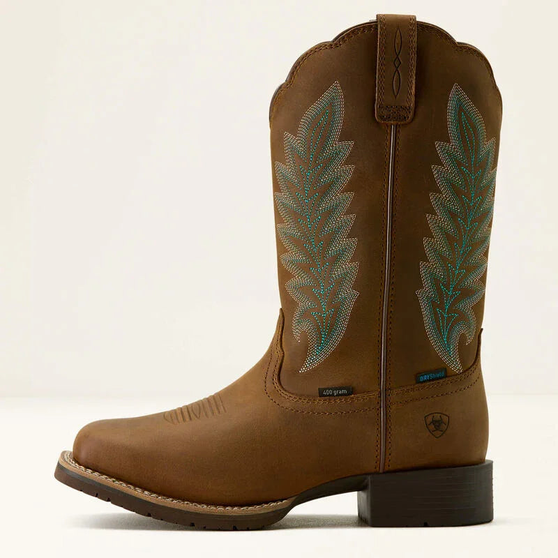 Ariat hybrid rancher waterproof insulated wide square toe western boot for ladies