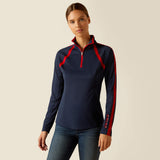 Ariat sunstopper 2.0 1/4 zip baselayer for ladies