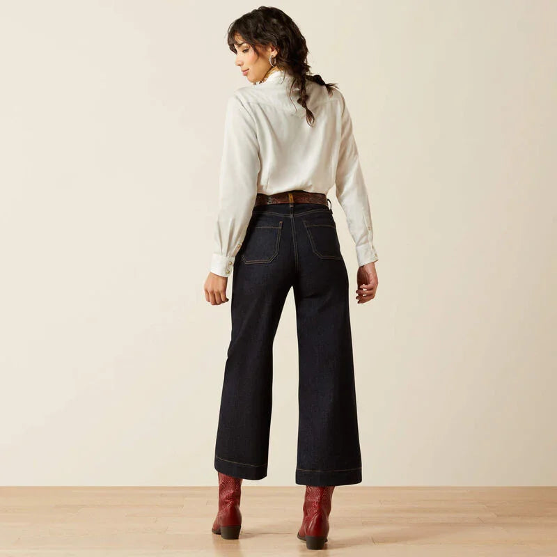 Ariat ultra high rise countryside wide leg jean for ladies