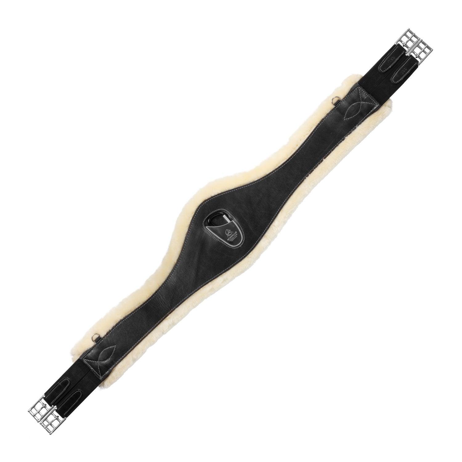 Acavallo jumping girth leather & removable faux sheepskin AC 9425