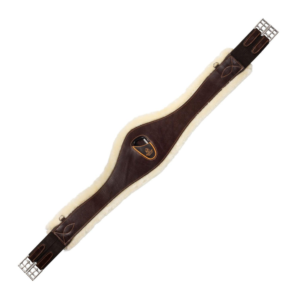 Acavallo jumping girth leather & removable faux sheepskin AC 9425