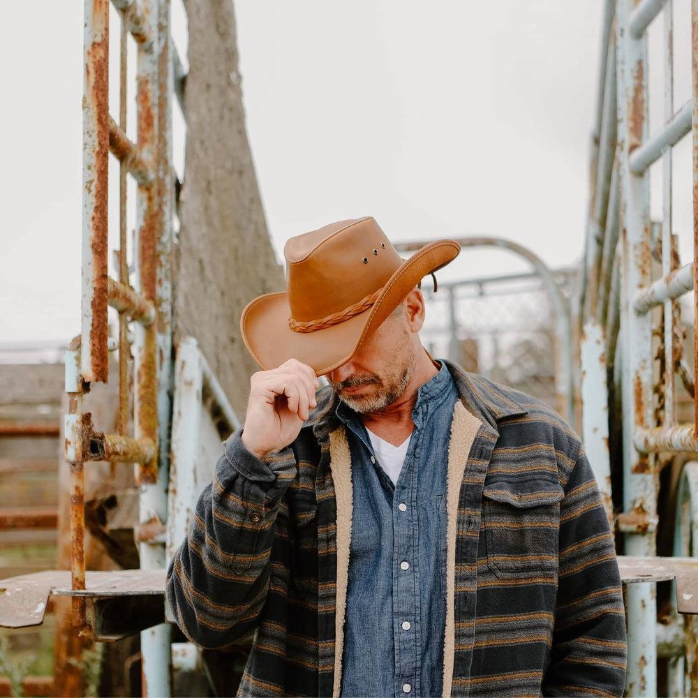 American hat makers Hollywood |  Leather Cowboy Hat