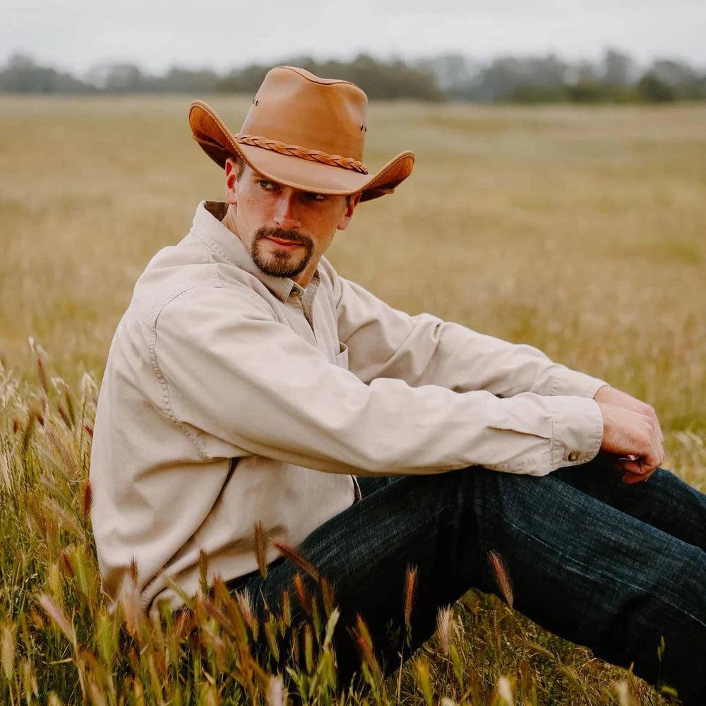 American hat makers Hollywood |  Leather Cowboy Hat