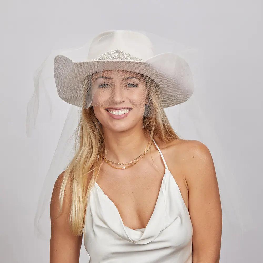 American hat makers Juliet | Womens Felt Cowgirl Hat with Veil