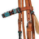 Pool's navajo pearls western bridle PLH 01009