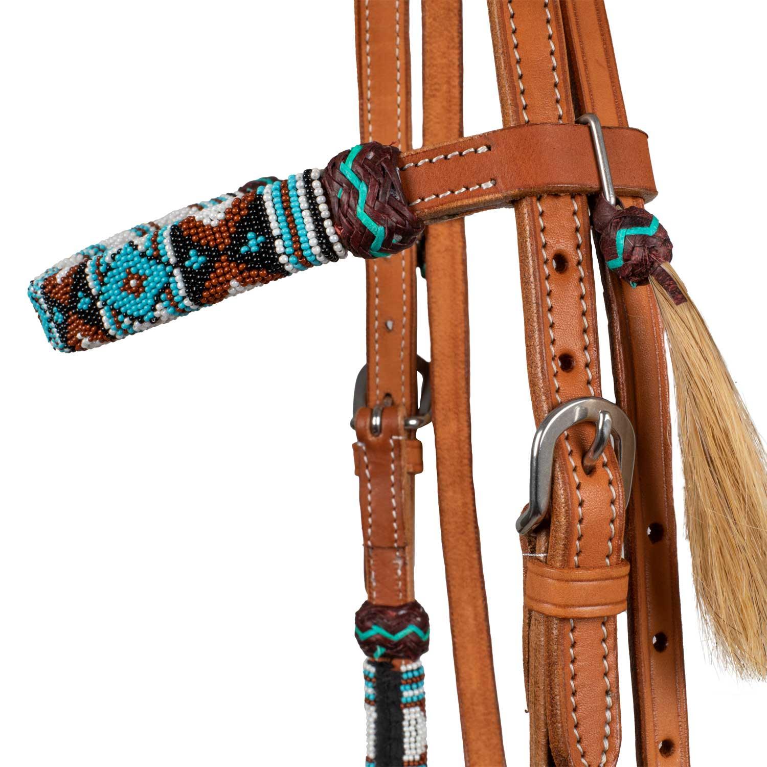 Pool's navajo pearls western bridle PLH 01009