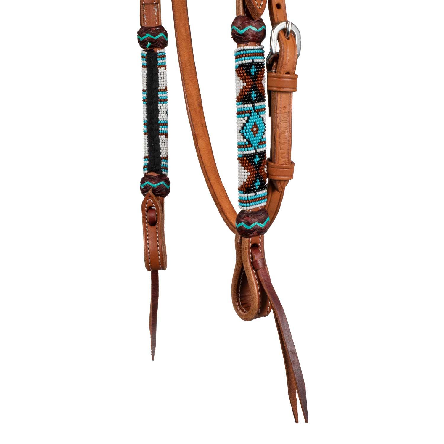Pool's navajo pearls western bridle PLH 01009