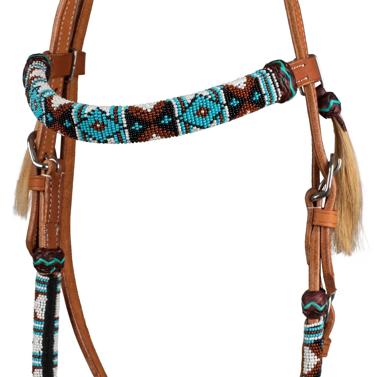 Pool's navajo pearls western bridle PLH 01009