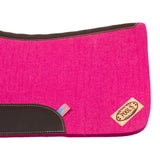 Pool's western felt saddle pad with leather inserts 32' x 32" PLH09015