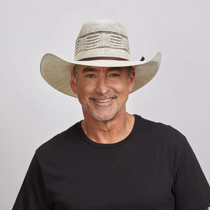 American hat makers Trail Boss |  Open Crown Bangora Straw Cowboy Hat