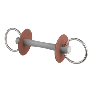 Beris loose ring snaffle bit with comfort bar, ring 6 cm, hard Beris
