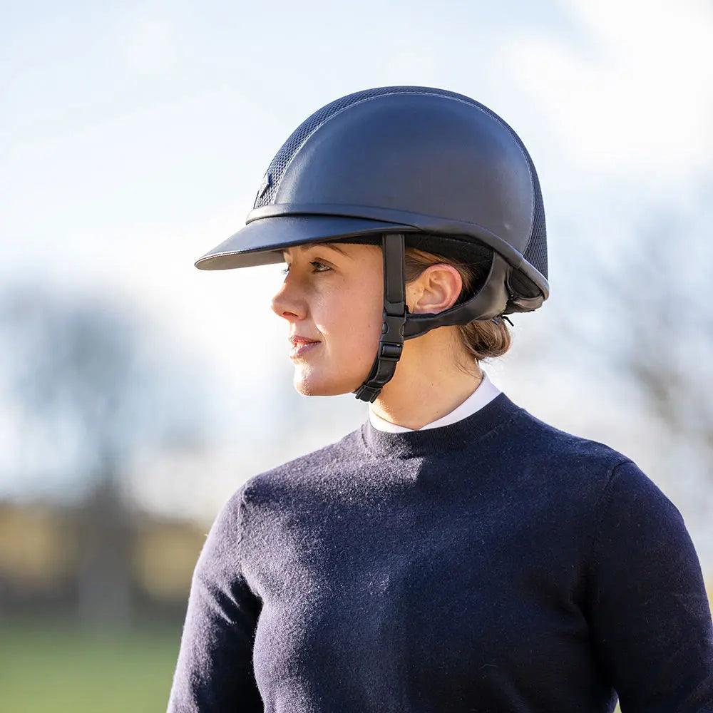 Charles Owen SP8 plus leatherlook helmet with sparkly center Charles Owen