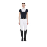Equestro women's short sleeved slim fit competition polo shirt - HorseworldEU