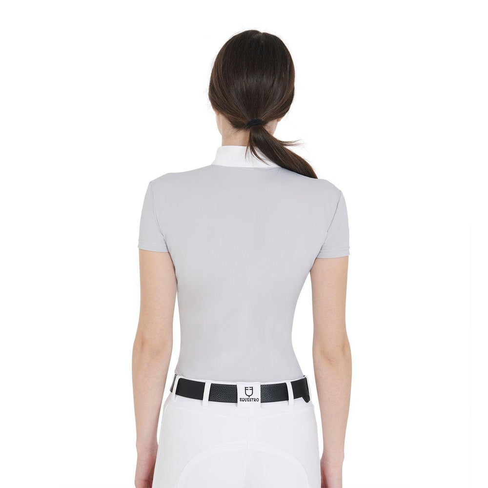 Equestro women's short sleeved slim fit competition polo shirt - HorseworldEU