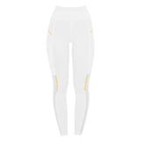 Equestro women's slim fit leggings micro mesh inserts - HorseworldEU