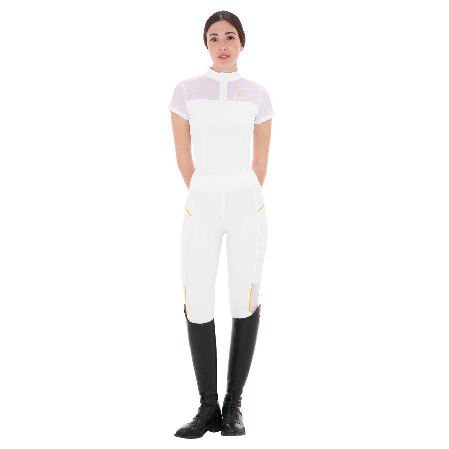 Equestro women's training polo shirt with mesh inserts - HorseworldEU